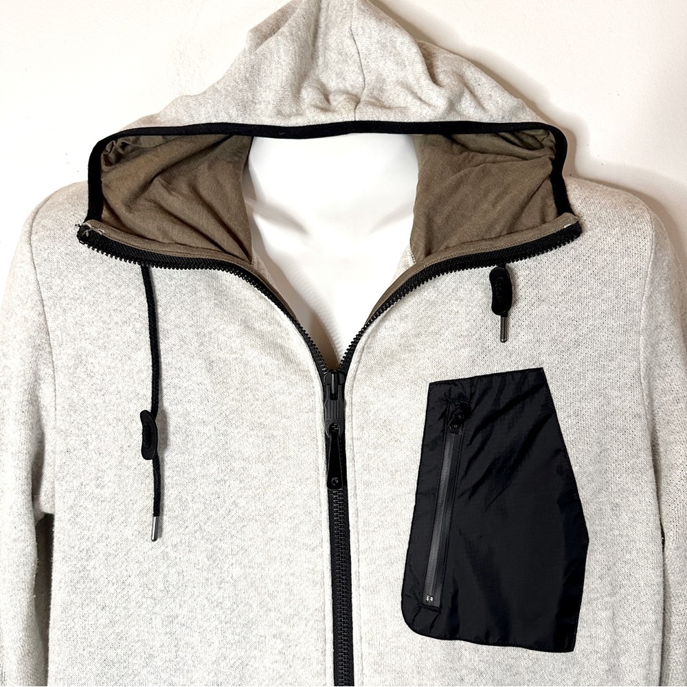 Coldsmoke Avani Zip-Up Heathered Light Gray Cotton Performance Jacket Me… - Picture 7 of 16